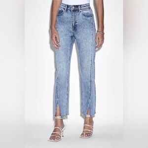 Ksubi Nine O Straight Split Hem Cropped Jeans